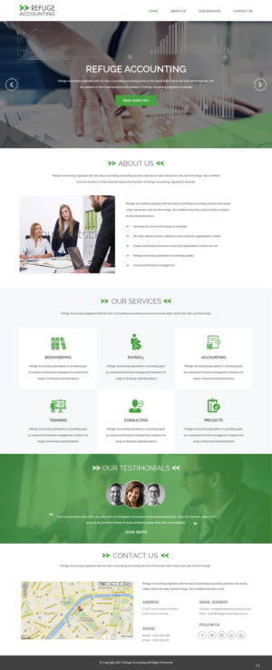 Wordpress Design by pb for Refuge Accounting | Design: #17173376