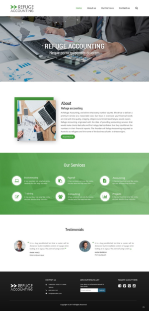 Wordpress Design by pb for Refuge Accounting | Design: #17173378
