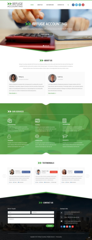 Wordpress Design by pb for Refuge Accounting | Design: #17173380