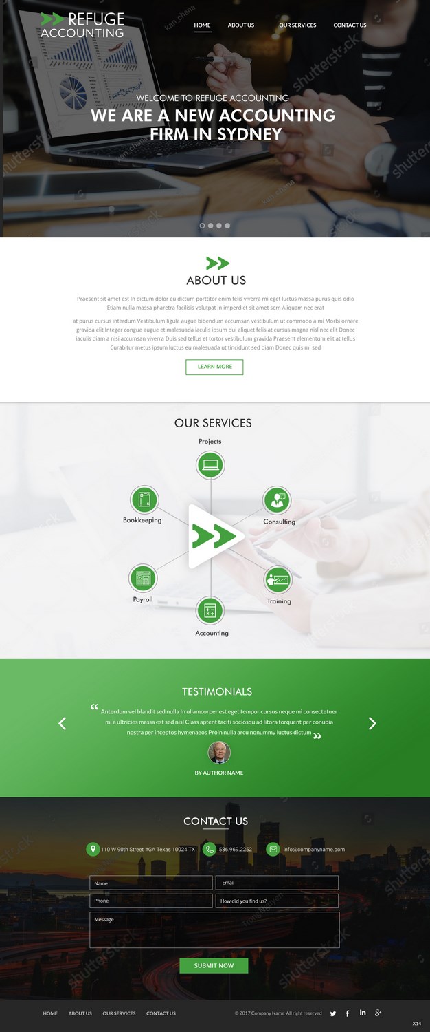 Wordpress Design by pb for Refuge Accounting | Design #17173391
