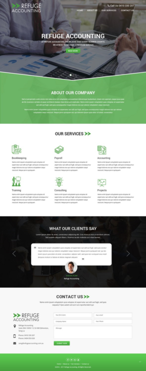 Wordpress Design by pb for Refuge Accounting | Design: #17188110