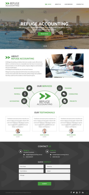 Wordpress Design by pb for Refuge Accounting | Design: #17188111