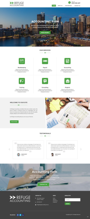 Wordpress Design by pb for Refuge Accounting | Design: #17188112