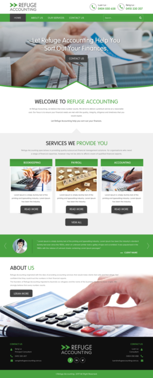Wordpress Design by rightway for Refuge Accounting | Design: #17188251