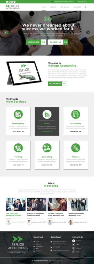 Wordpress Design by rightway for Refuge Accounting | Design: #17188253
