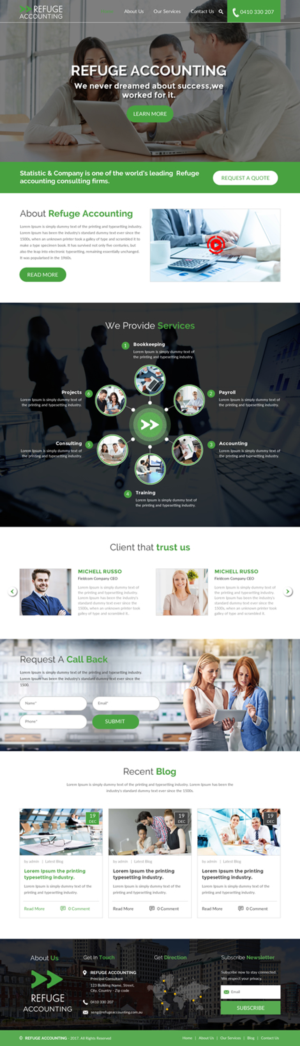 Wordpress Design by rightway for Refuge Accounting | Design: #17188258