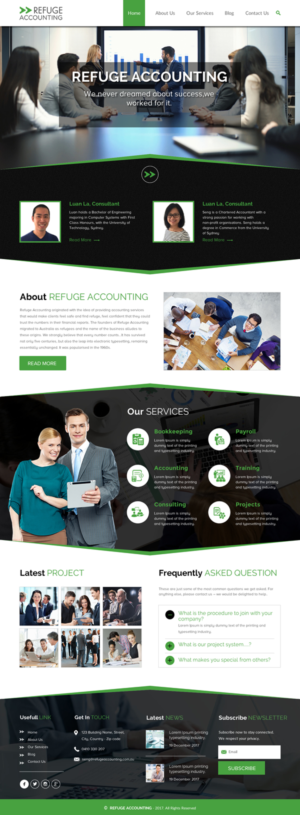 Wordpress Design by rightway for Refuge Accounting | Design: #17188259