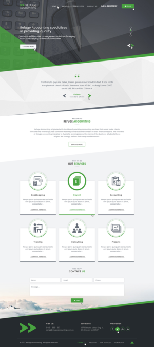 Wordpress Design by Ved Web Services for Refuge Accounting | Design: #17174309