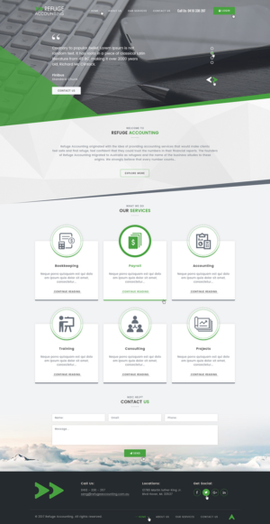 Wordpress Design by Ved Web Services for Refuge Accounting | Design: #17174310