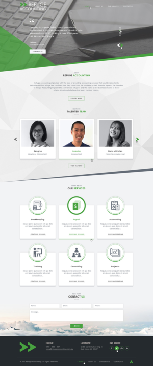 Wordpress Design by Ved Web Services for Refuge Accounting | Design: #17196322