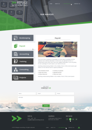 Wordpress Design by Ved Web Services for Refuge Accounting | Design: #17196323