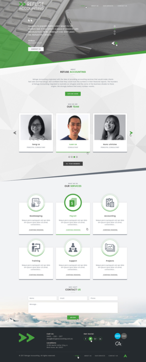 Wordpress Design by Ved Web Services for Refuge Accounting | Design: #17242524