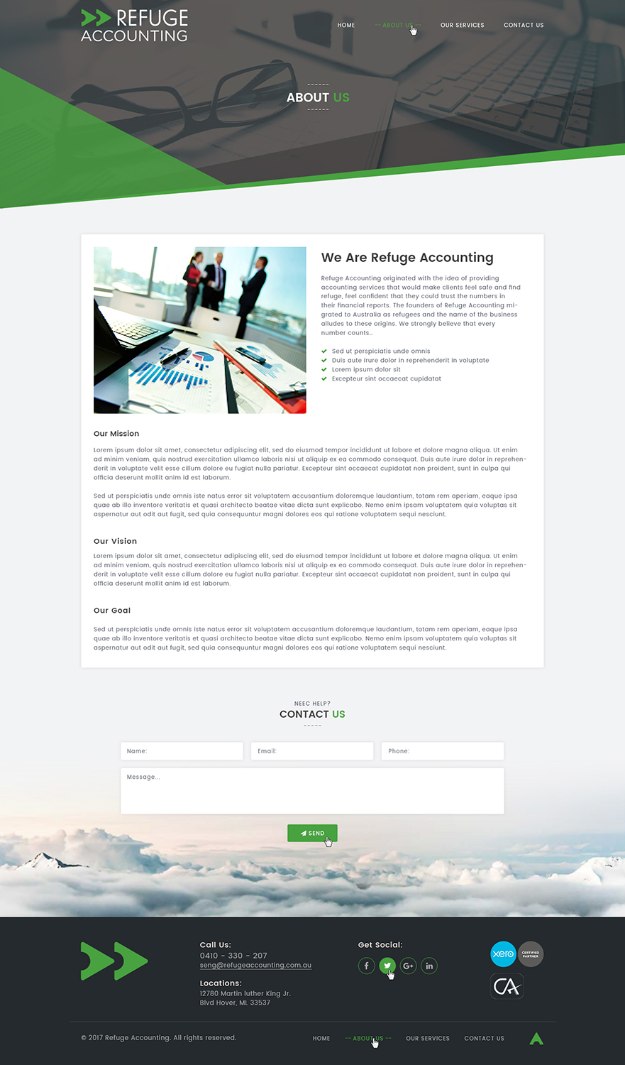WordPress-Design von Ved Web Services für Refuge Accounting | Design #17242525