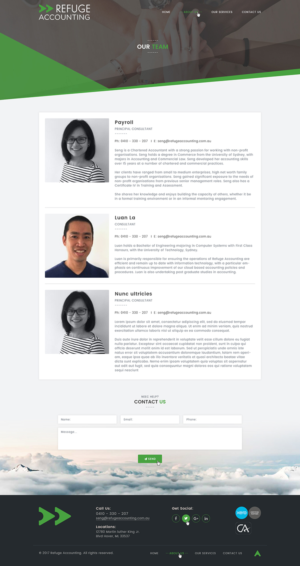 Wordpress Design by Ved Web Services for Refuge Accounting | Design: #17242527