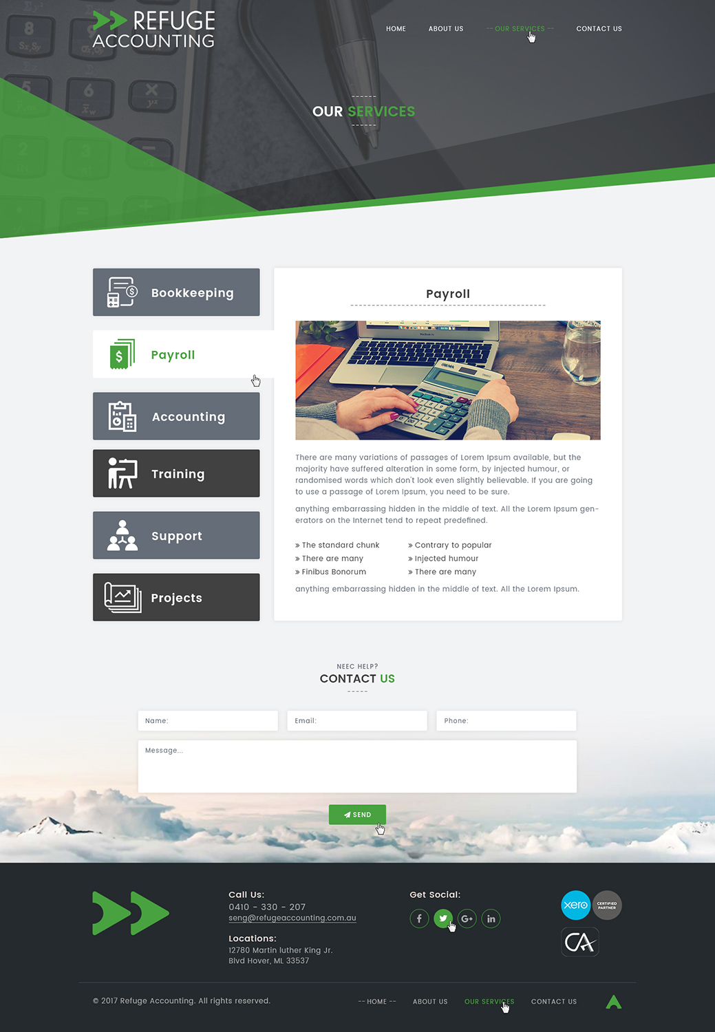 WordPress-Design von Ved Web Services für Refuge Accounting | Design #17242528