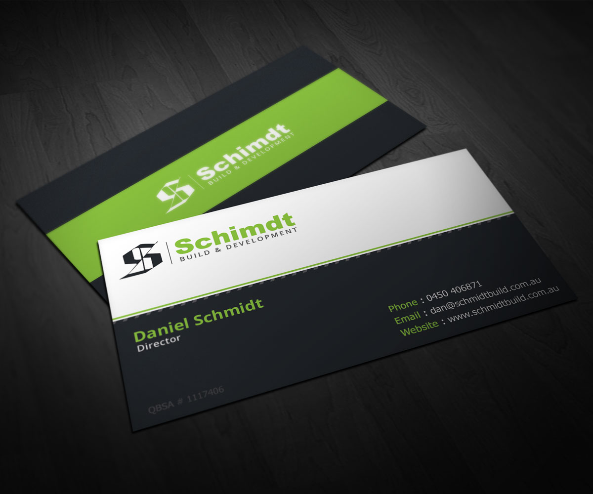 Business Card Design by Prashant Besra for Schmidt Build & Development | Design #2703833