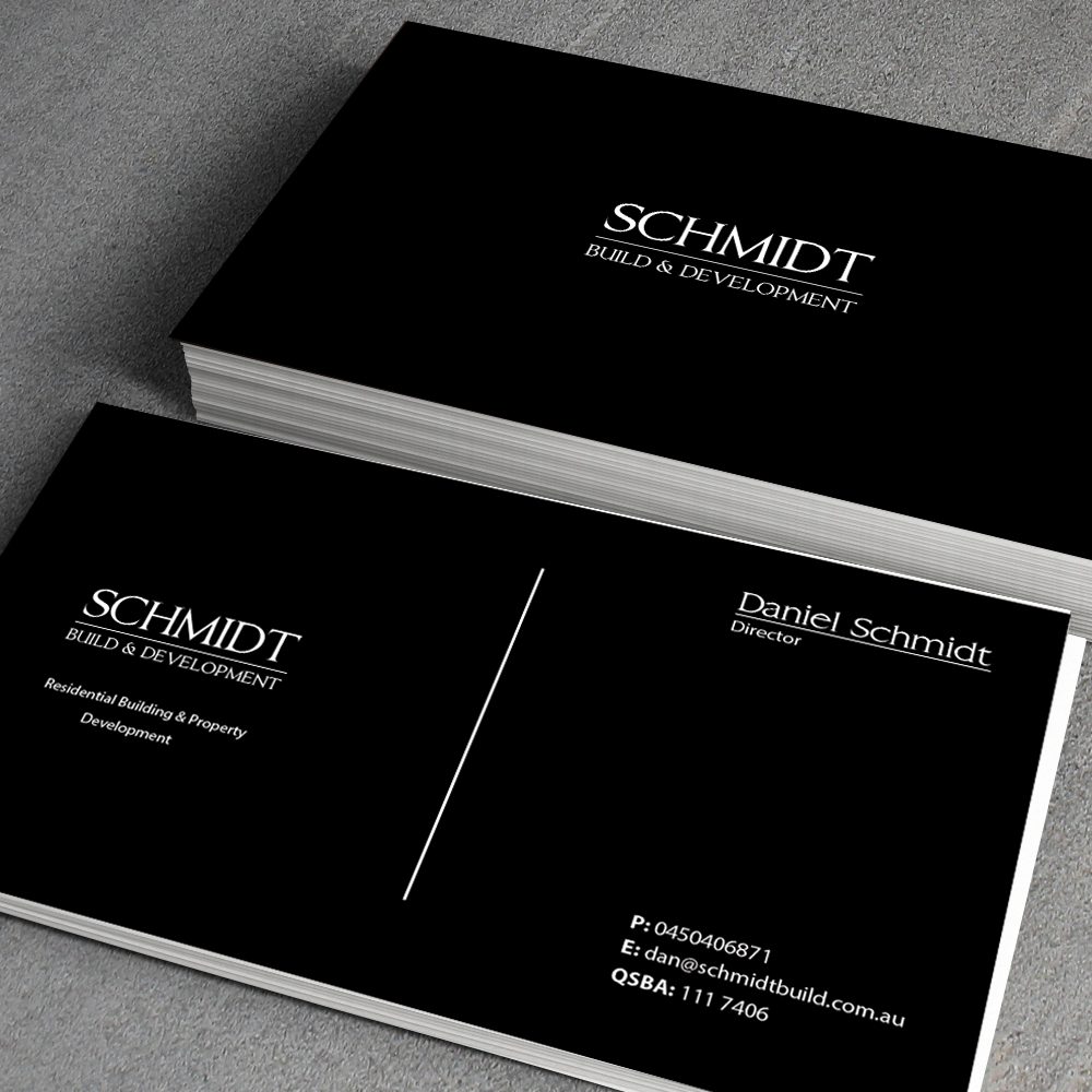 Business Card Design by junaid ahmad for Schmidt Build & Development | Design #2716030