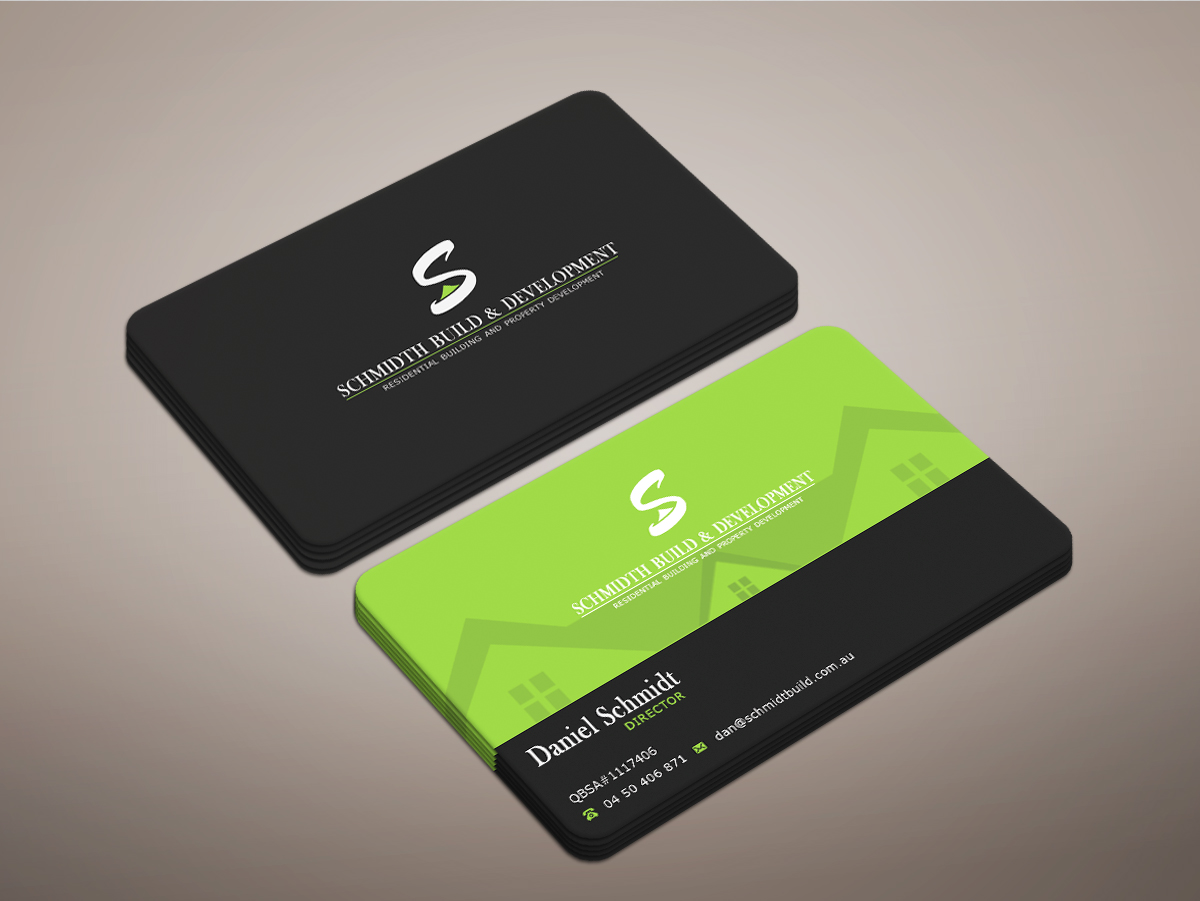 Business Card Design by Stonenail for Schmidt Build & Development | Design #2739919