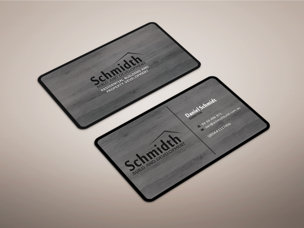 Business Card Design by Stonenail for Schmidt Build & Development | Design #2739988