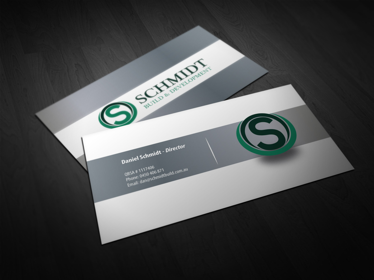 Business Card Design by S22design for Schmidt Build & Development | Design #2722593
