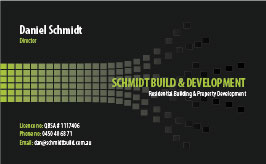 Business Card Design by Mihaela Scobici for Schmidt Build & Development | Design #2731533