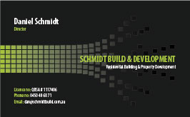 Business Card Design by Mihaela Scobici for Schmidt Build & Development | Design: #2731533
