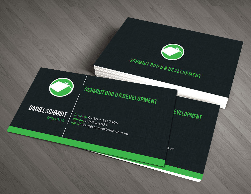 Serious Modern Building Business Card Design For Schmidt Build Business Card Design By Artman For Schmidt Build Development 2747994