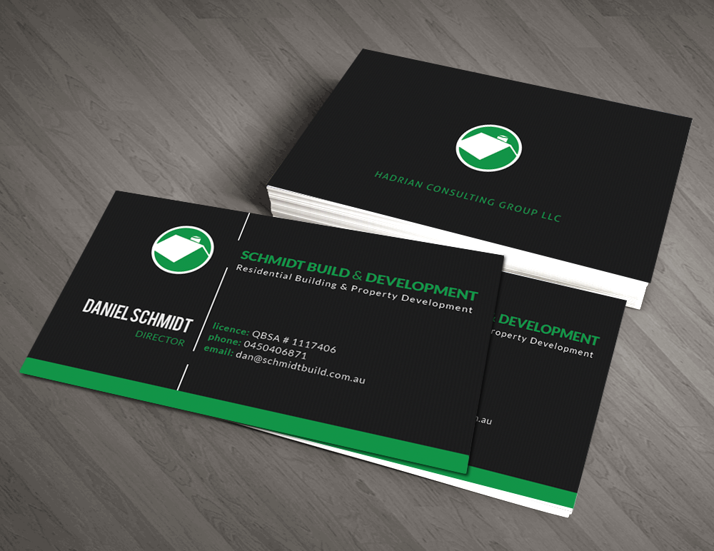 Diseño de Tarjeta de Presentación por  Artman para Schmidt Build & Development | Diseño #2748272