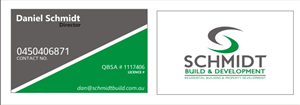 Business Card Design by Mae Angel for Schmidt Build & Development | Design: #2703515