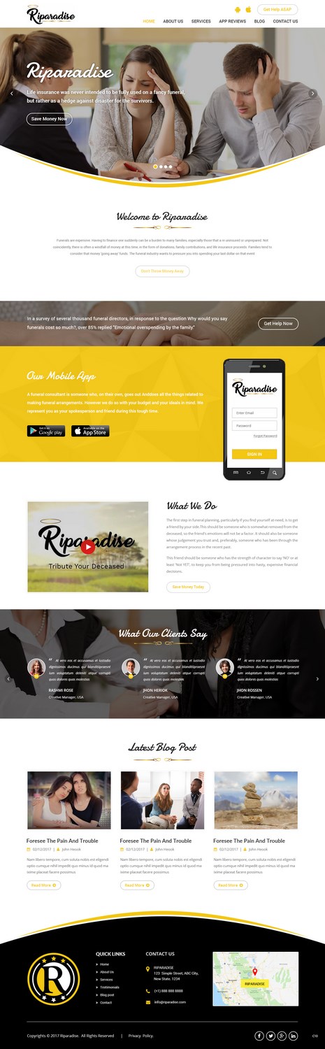 Wordpress Design by pb for Riparadise | Design #17263927