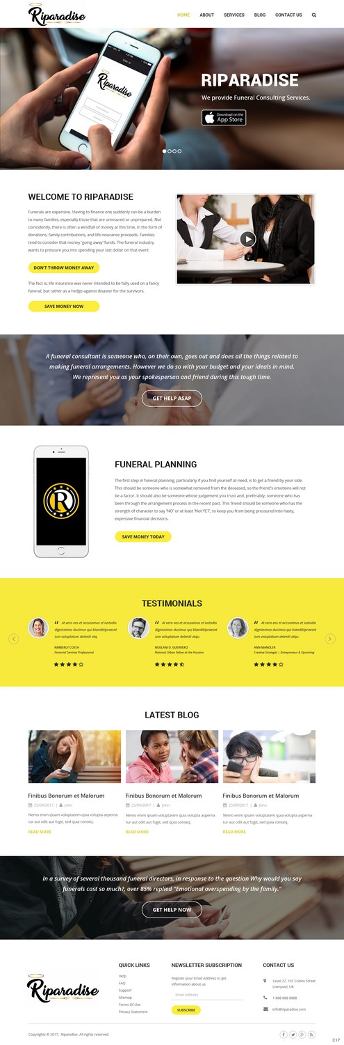 Wordpress Design by pb for Riparadise | Design #17263928
