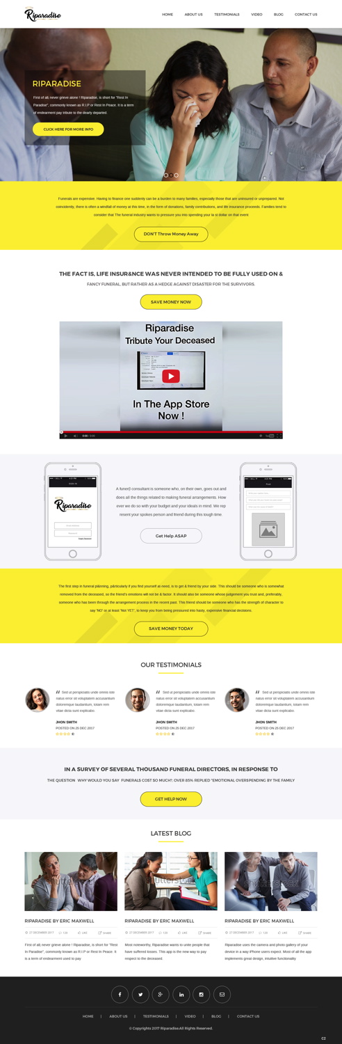 Wordpress Design by pb for Riparadise | Design #17267439