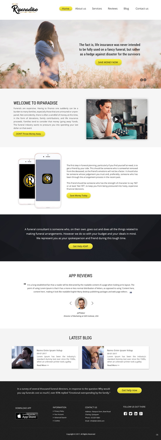 Wordpress Design by pb for Riparadise | Design #17267440