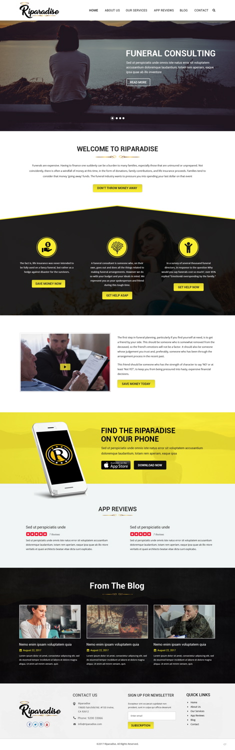 Wordpress Design by pb for Riparadise | Design #17267441