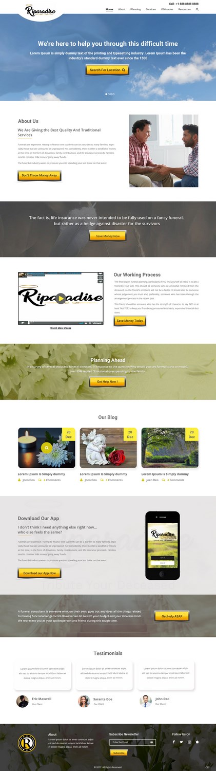 Wordpress Design by pb for Riparadise | Design #17272207