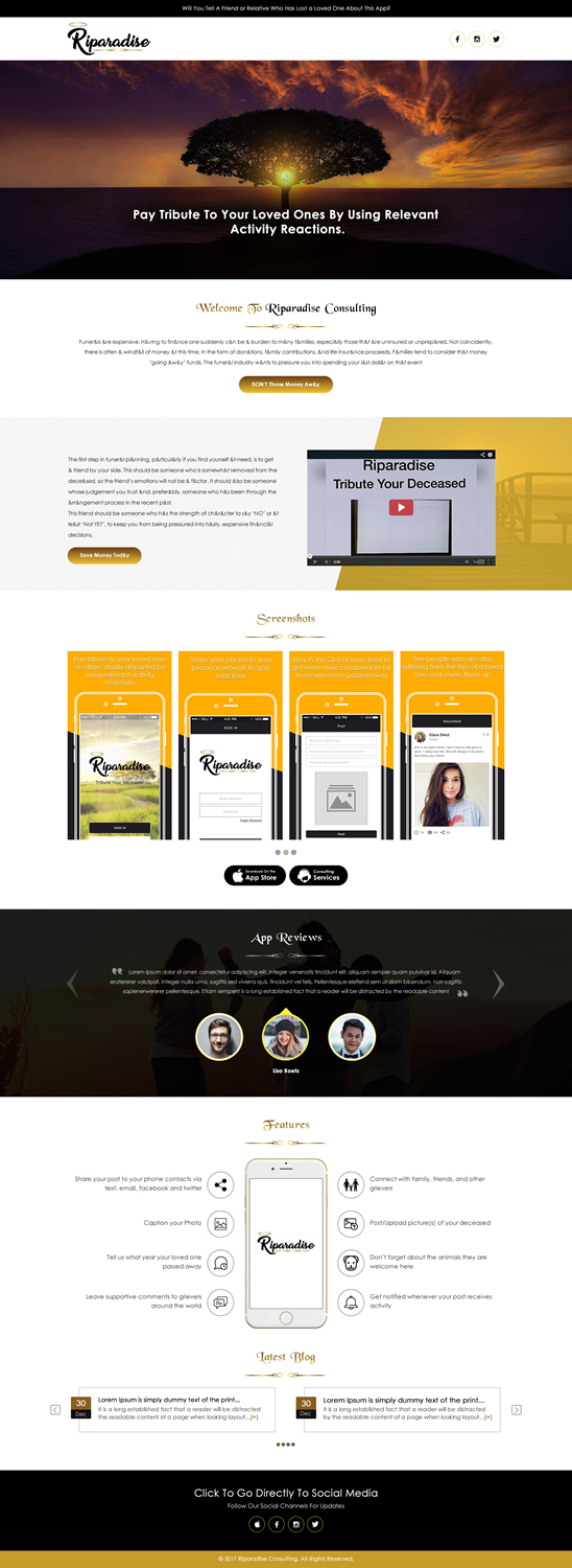 Wordpress Design by Sbss for Riparadise | Design #17280565