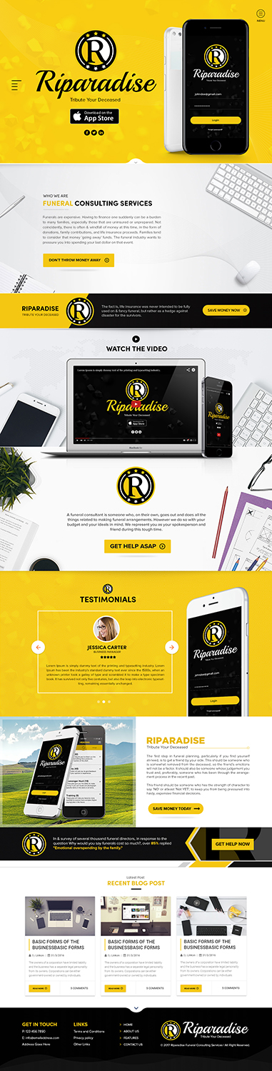 Wordpress Design by SAI DESIGNS for Riparadise | Design #17268947