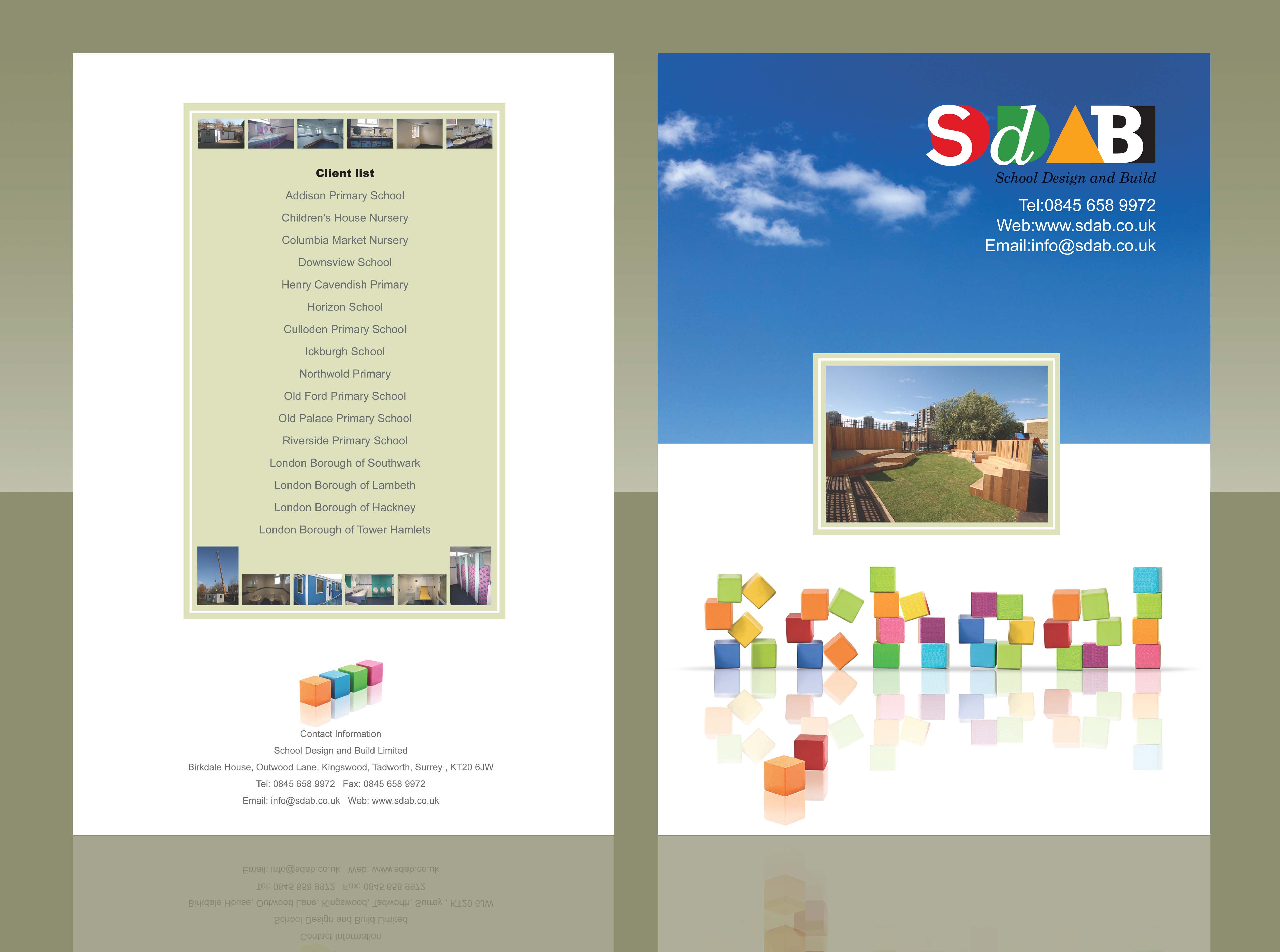 Design de Brochure par Maskedbulb pour School Design and Build Limite | Design #45447