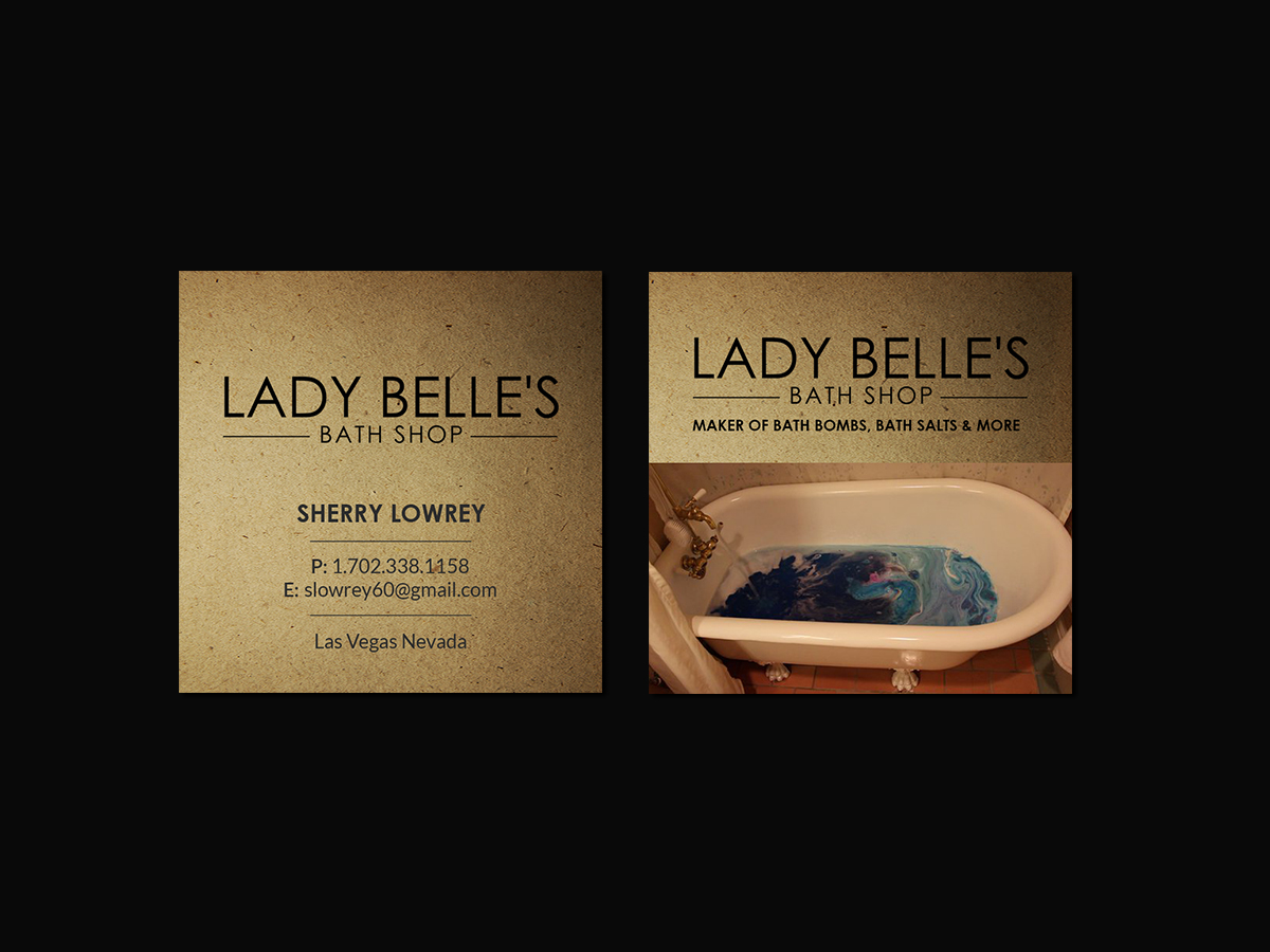 Design de Carte de Visite par Creations Box 2015 pour Lady Belle's Bath Shop | Design #17206235