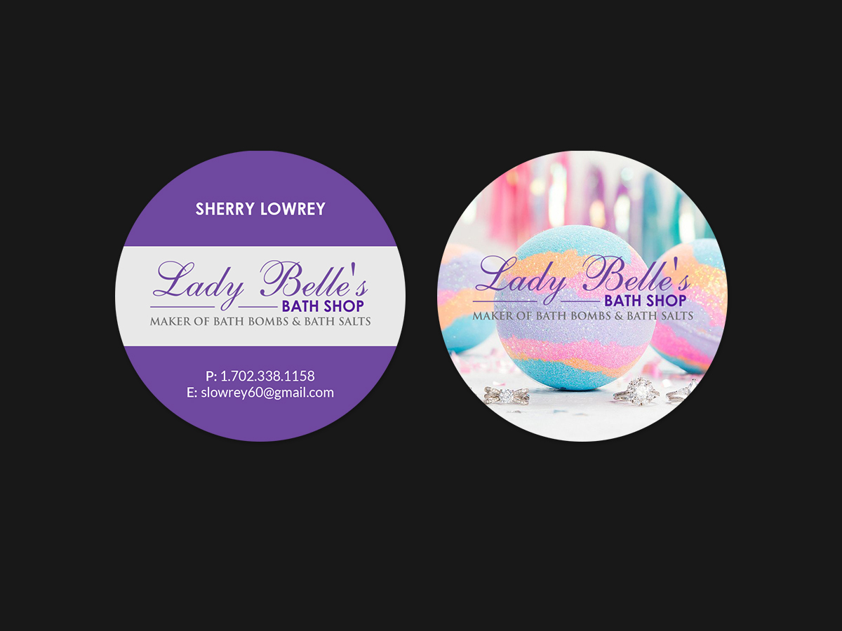 Business Card Design by Creations Box 2015 for Lady Belle's Bath Shop | Design #17206250