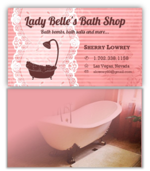 Business Card Design by citygirl17 for Lady Belle's Bath Shop | Design: #17203553