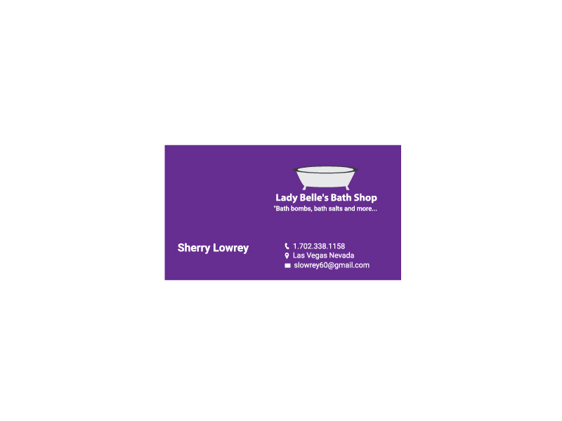 Business Card Design by esolztech for Lady Belle's Bath Shop | Design #17195753