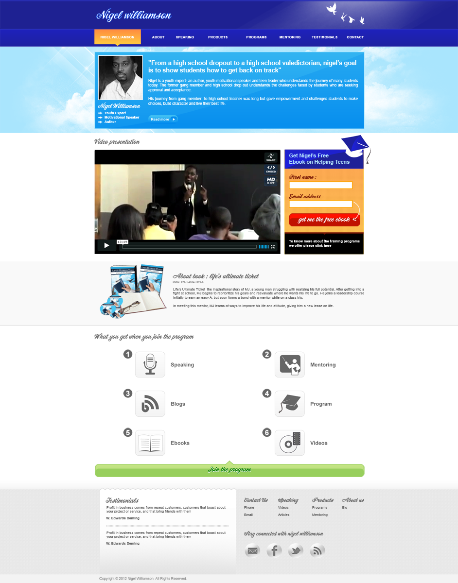 Web Design by Dinil Valsan for this project | Design #637125