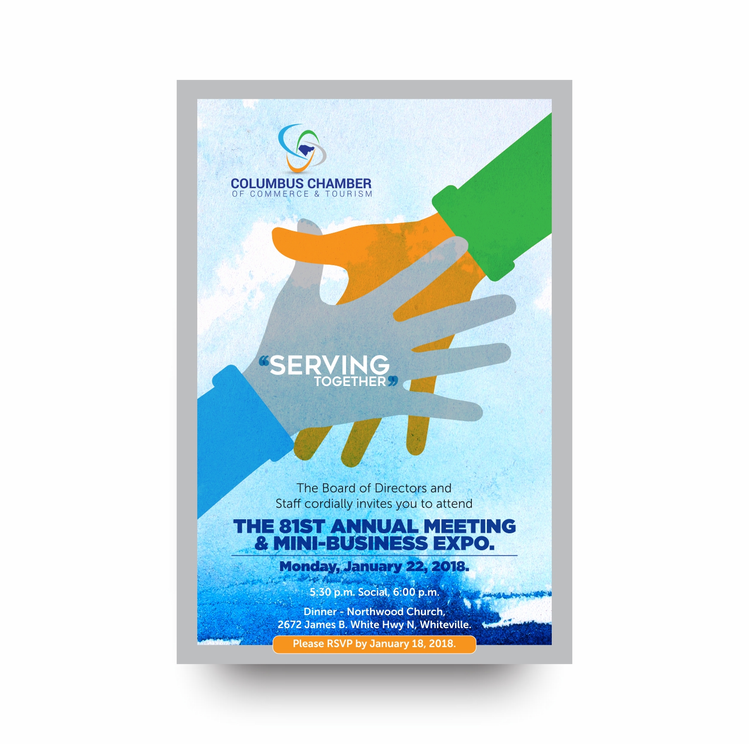 Diseño de Impresos por vikas naik para Columbus Chamber of Commerce and Tourism | Diseño #17199956
