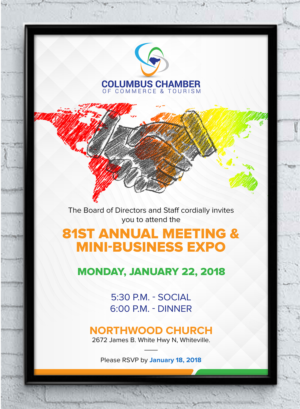 Print Design by SAI DESIGNS for Columbus Chamber of Commerce and Tourism | Design: #17213288