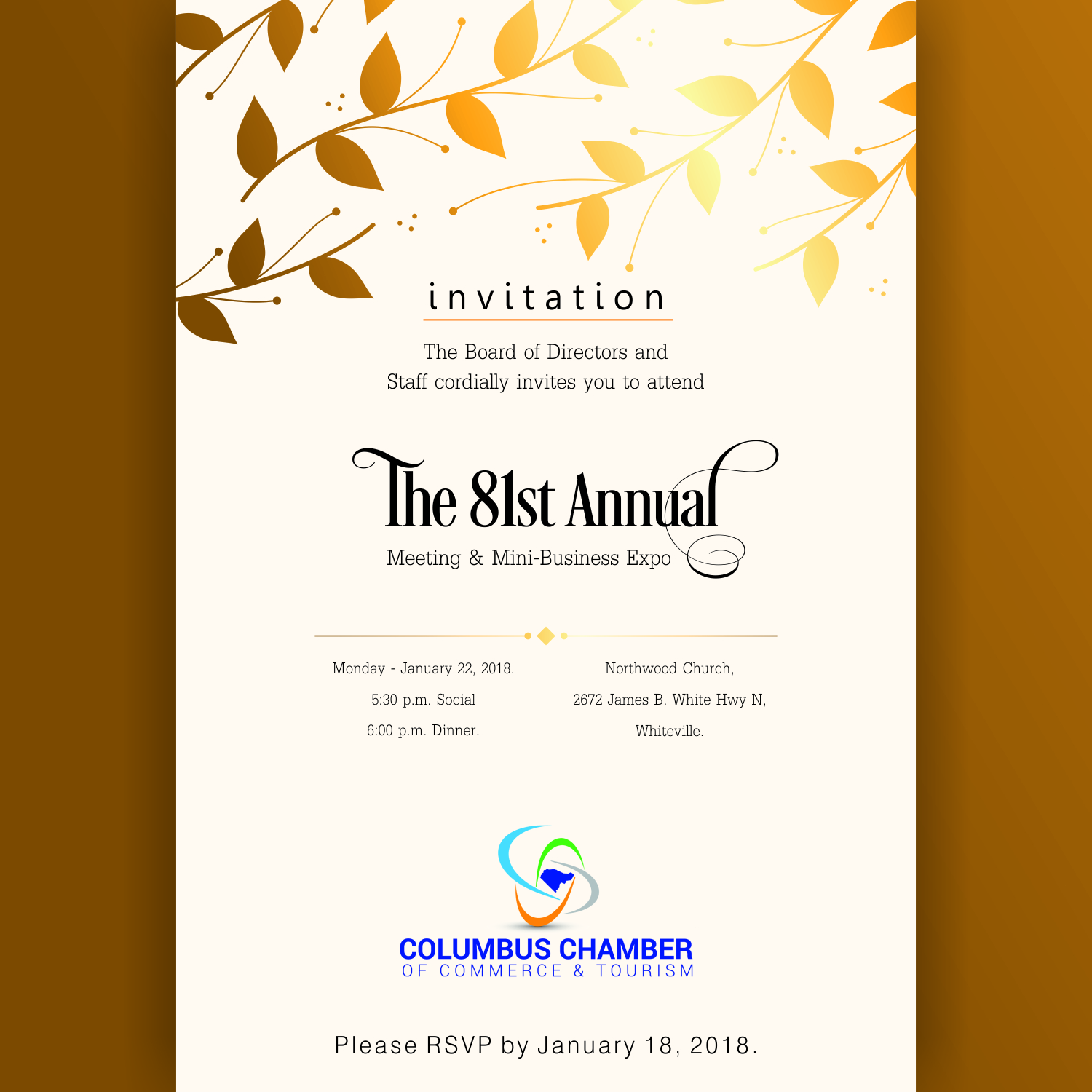 Print Design by M.charadva for Columbus Chamber of Commerce and Tourism | Design #17193389