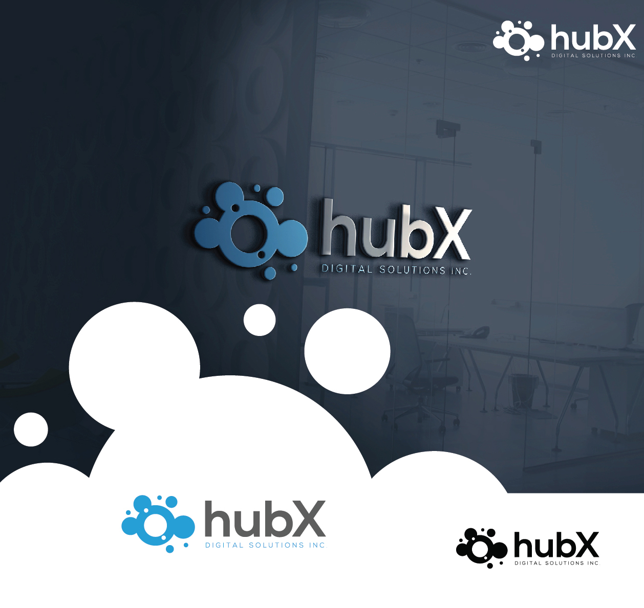 Logo Design by Ves-Boycheva for HubX Digital Solutions Inc. | Design #17314200