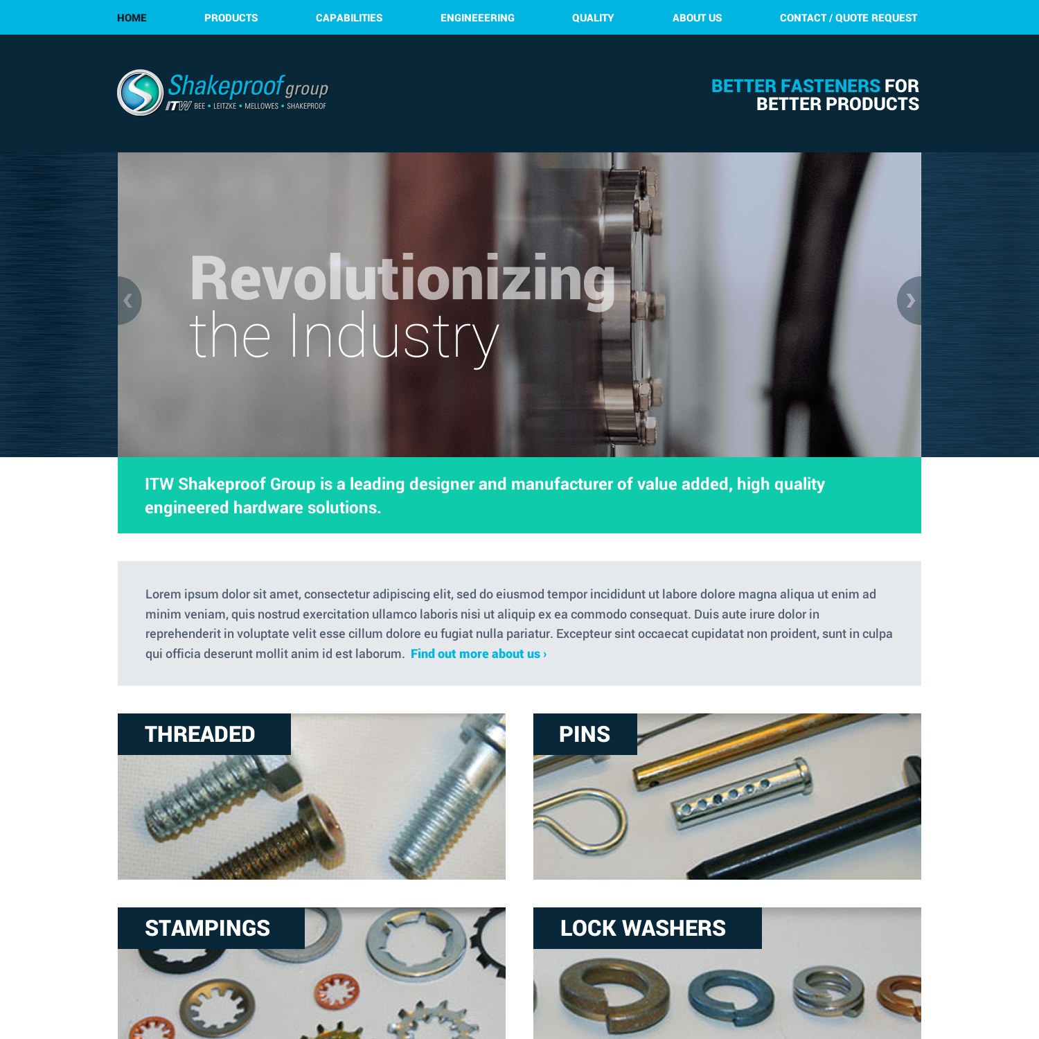 Web-Design von Channel Studio für ITW Shakeproof | Design #17329634