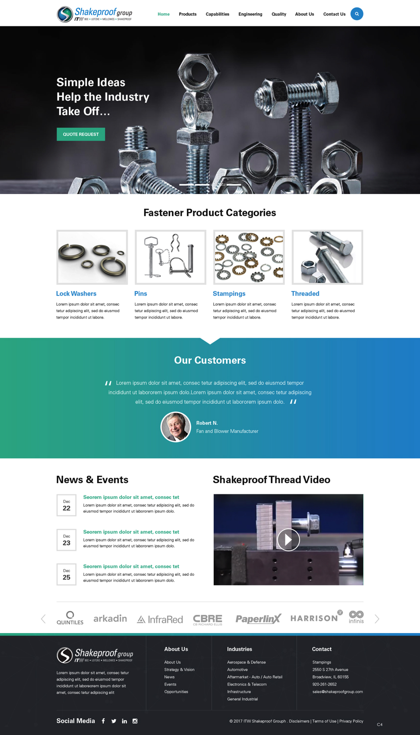 Web Design by pb for ITW Shakeproof | Design #17209087