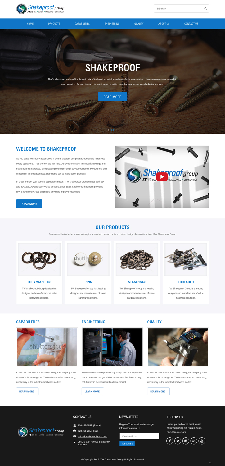Web Design by pb for ITW Shakeproof | Design #17209088